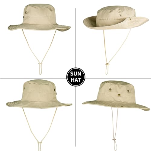 Sun Hats for Men Women Safari Hat Foldable Fishing UPF 50+ Bucket
