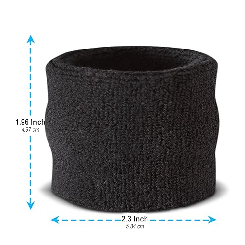 Kids' Non-Slip Moisture-Wicking Wristbands - Black