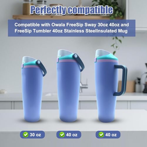 4 Pack Replacement Stoppers for Owala FreeSip Sway Bottles - Gray
