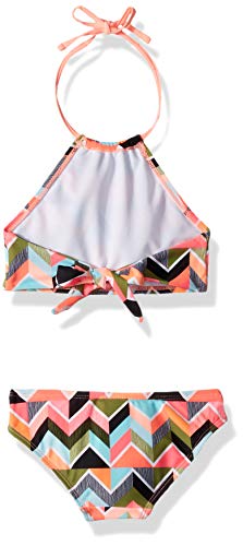 Kanu Surf Girls Mahina UPF 50+ Beach Sport Halter Bikini 2-Piece Swimsuit Ruby Multi Chevron