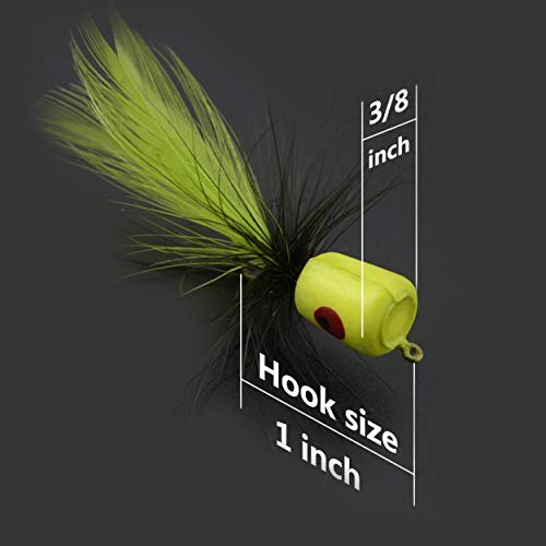 Fly Fishing Flies Kit - 5 Dry/Wet Flies with Waterproof Box