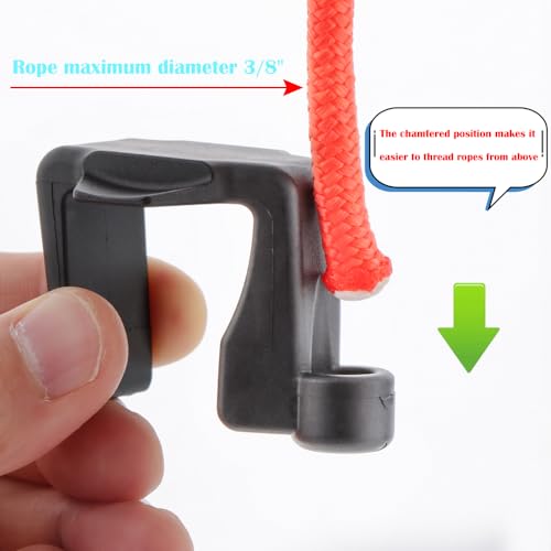 Boat Bumper Clips - Nylon Fender Hangers for Docking, 4 Pcs