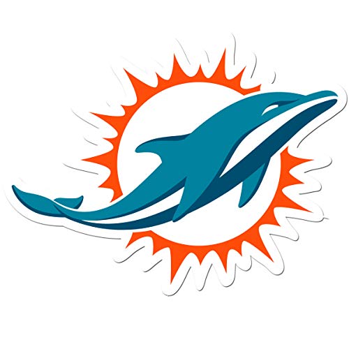 Miami Dolphins Auto Decal - 8 Inch Team Color Vinyl Sticker
