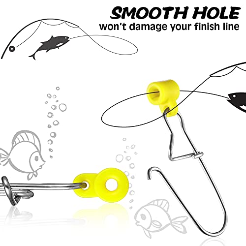 Fishing Line Sinker Slides with Duo Lock Clip - Yellow, 4.3 cm, 50 pcs
