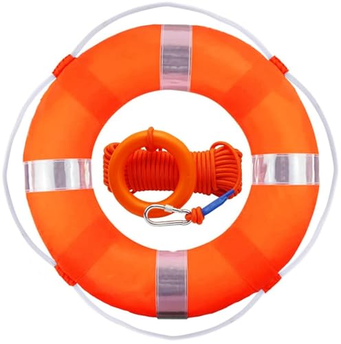 20-Inch Swim Foam Lifebuoy Set with 98.4FT Rope - Orange