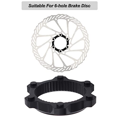 Bicycle Center Lock Adapter - Aluminum Alloy Disc Brake Hub Spacer - Black