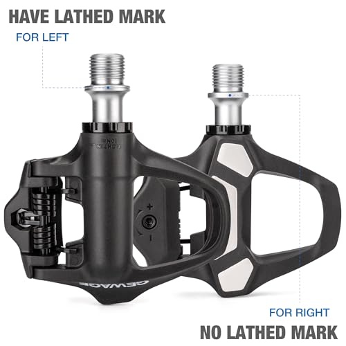 GEWAGE Carbon Fiber Road Bike Pedals – Lightweight Clipless SPD-SL CrMo Axle