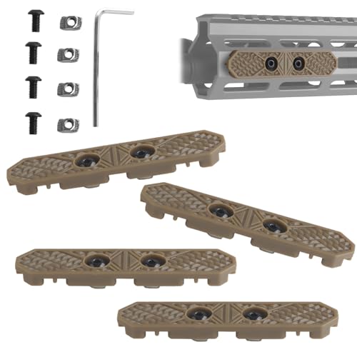 Brown Short Rail Covers with Cable Management for Mlok Systems