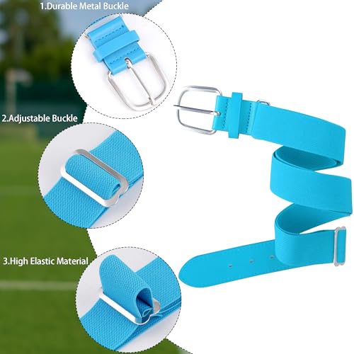 Baseball Socks and Belt Combo Set - Sky Blue, Large