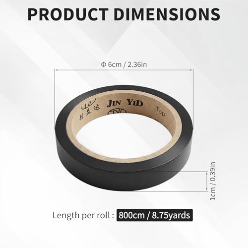 Grip Finishing Tape for Rackets - 2 Rolls Black PVC Wrap