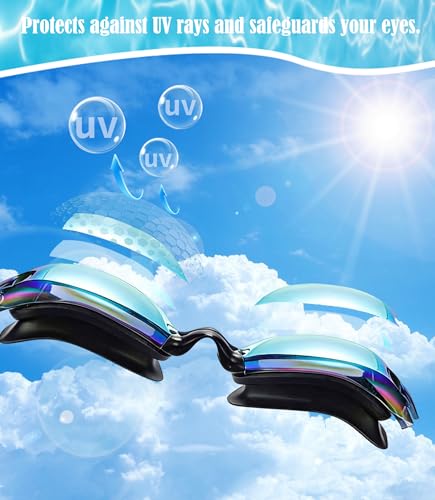 5-in-1 Swim Goggles & Cap Set for Men Women - Waterproof Pool Gear