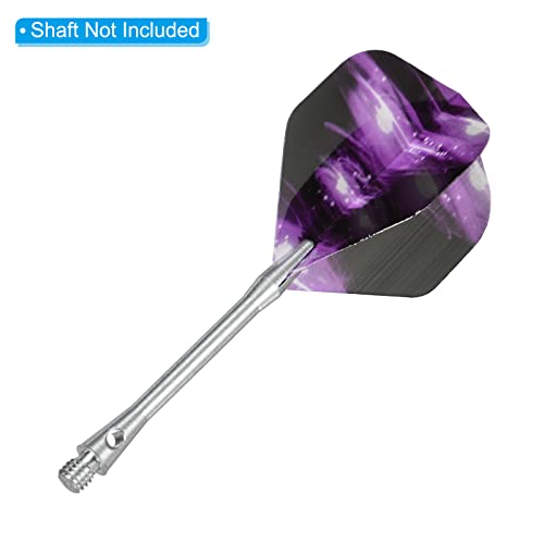 Dart Flights - Durable Replacement Darts Accessories - Black & Purple