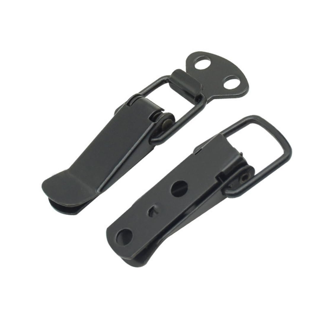 Latch Black Toggle Latch, Steel Spring Loaded Toggle Latch, Black Catch Hasp Clamp Clip Lock with for Cabinet, Wooden Case, Box(8 Pcs)