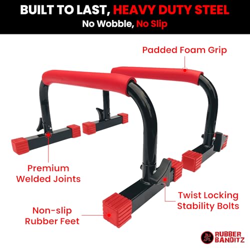 Lightweight Parallette Bars for Home Gym - Dip & Push Up Station