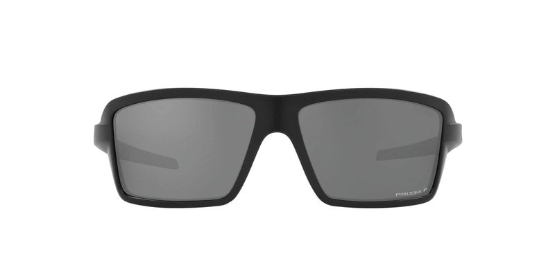 Oakley Mens OO9129 Cables Rectangular Sunglasses, Matte Black/Prizm Black Polarized, 63 mm