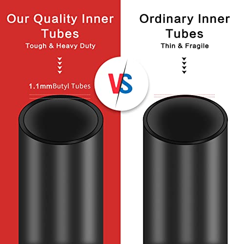2PCS Heavy Duty Bike Inner Tubes 26x1.5/1.75 Schrader Valve - Compatible with Mountain & City Bikes