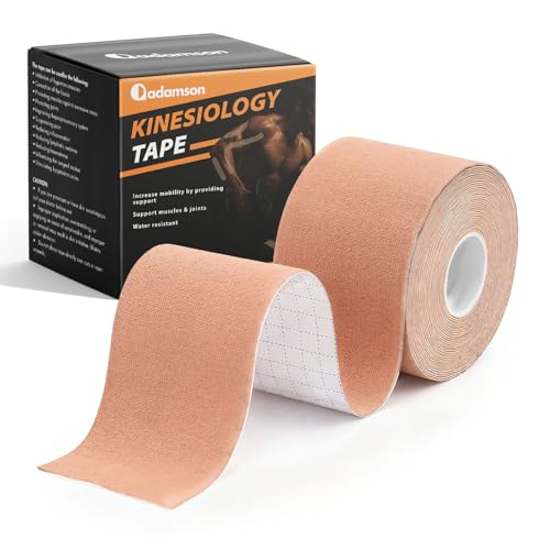 Kinesiology Tape - 2 in x 16 ft Elastic Athletic Muscle Support - Beige