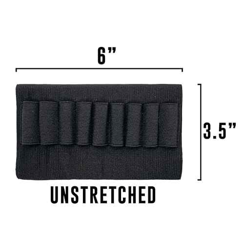 Universal Elastic Buttstock Shell Holder - Holds 9 Cartridges