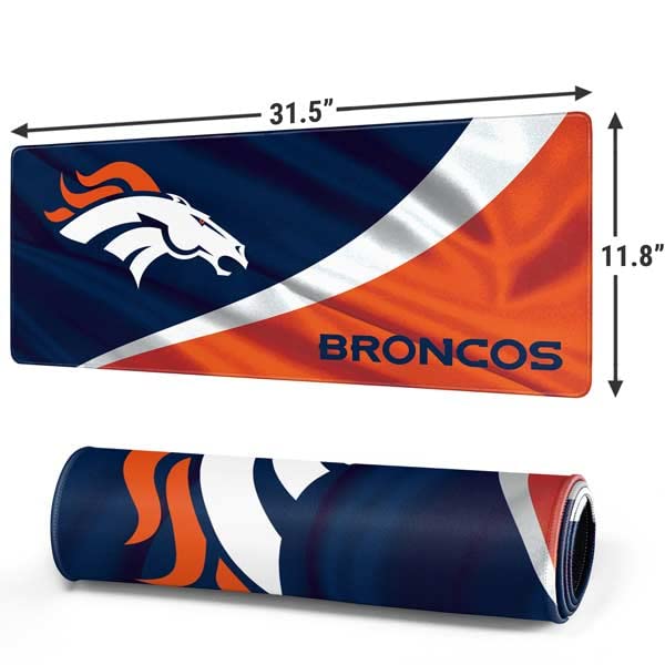 Denver Broncos Gaming Mouse Pad - 31.5" x 11.8" - Waterproof & Non-Slip