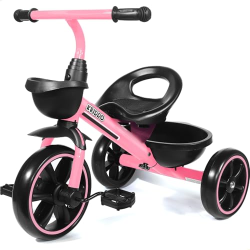 Toddler Tricycle for Ages 2-5 - Easy to Assemble, Pink