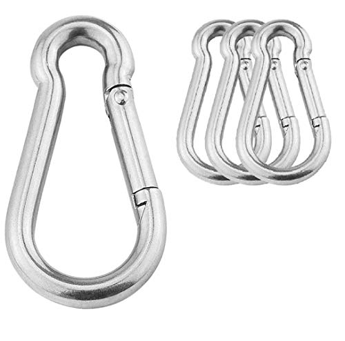 Heavy Duty Steel Snap Hook - 3.1 Inch, Set of 4, 396lb Capacity
