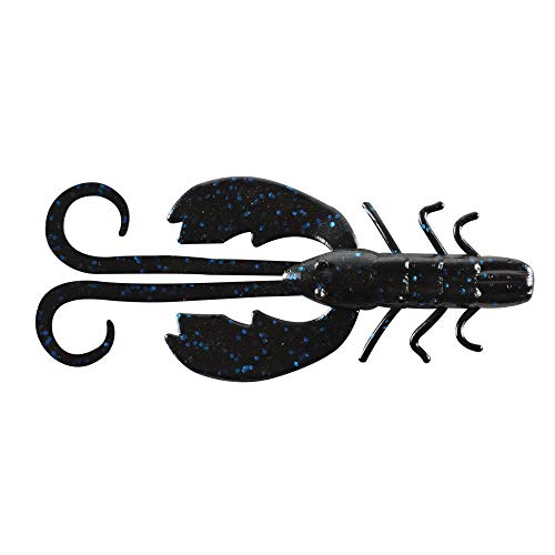 4" PowerBait Crazy Legs Chigger Craw - Black Blue Fleck (8 Count)