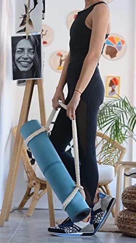 Macrame Yoga Mat Carrying Strap - Hand Woven Ivory