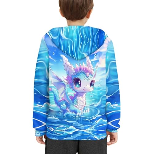 Kids Hoodies for Boys & Girls - Cartoon Dragon, 11-13 Years