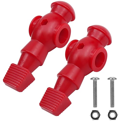 Foosball Replacement Players Set - 2 Red Plastic Soccer Figures