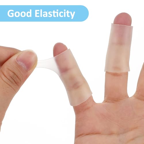 Gel Finger Cots - 10 PCS Silicone Finger Protectors - Clear
