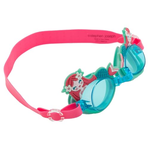 Stephen Joseph Mermaid Kids' Swim Goggles with Adjustable Strap & Anti-Fog Waterproof