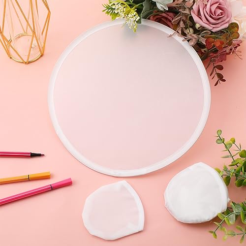 Foldable Handheld Fan Set with Carry Bags - White Color, 8 Pack