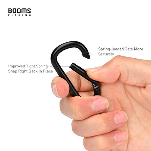 2.3" Small Carabiner Keychain Clips - 6 Pack, Black