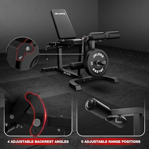 Leg Extension and Curl Machine - Adjustable Home Gym Equipment - Black/Classical