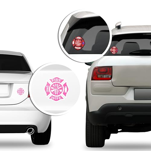 Fire Dept Maltese Cross Sticker - 3 Inch Vinyl Decal