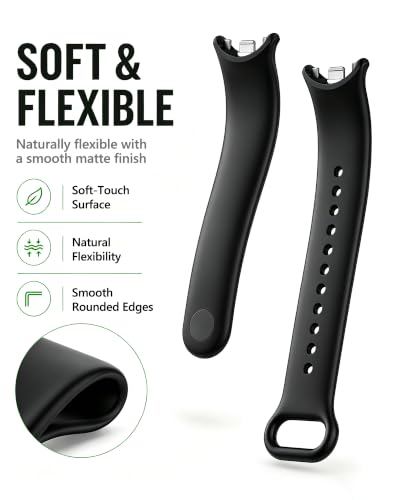 Replacement Straps for Xiaomi Smart Band 10/9/8 - 3-Pack TPU (Black, Dark Grey, Navy Blue)