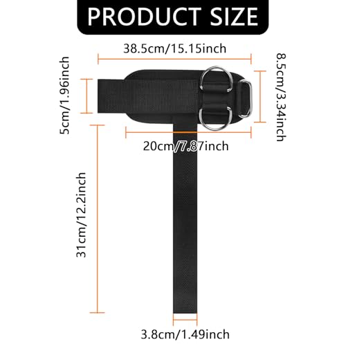 Weight Lifting Straps with Dual D-Rings for Cable Machines & Deadlifts