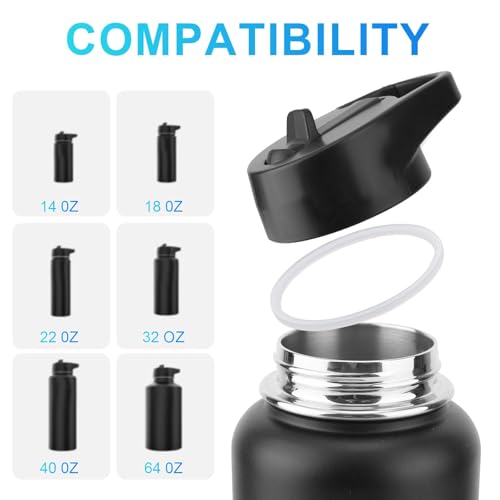 Wide Mouth Bottle Gasket Replacement - 4 Pack for Straw Bottles