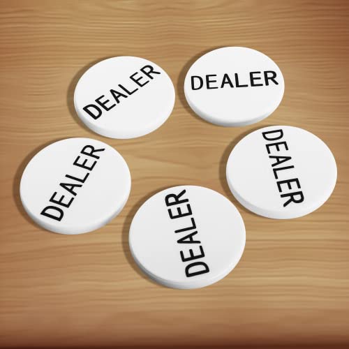 Casino Grade Poker Dealer Button Set - 5 Pack for Texas Hold'em