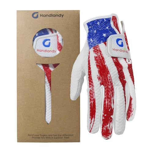 Youth Golf Glove for Kids - Left Hand, Medium, White-Red