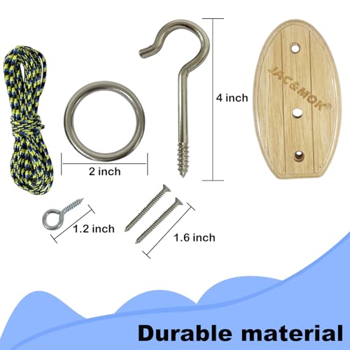 Hook and Ring Toss Game DIY Kit - Short Board Green