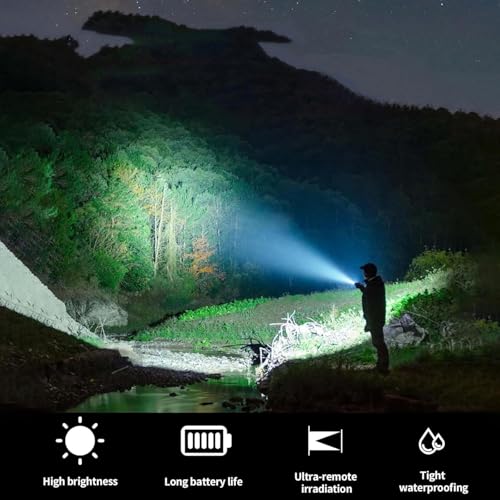 Hilngav Heavy Duty 2-Cell D LED Flashlight - 300 Lumens, Aluminum, Rugged for Outdoors & Emergencies - 1 Pack