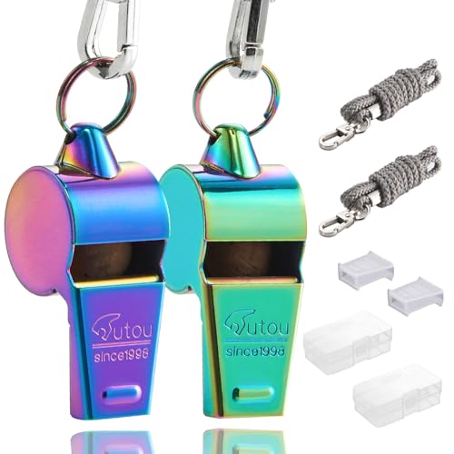 Loud Stainless Steel Sports Whistle with Lanyard - Ideal for Coaches & Referees