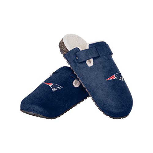 New England Patriots Sherpa Lined Buckle Clog Slippers - Size 11-12