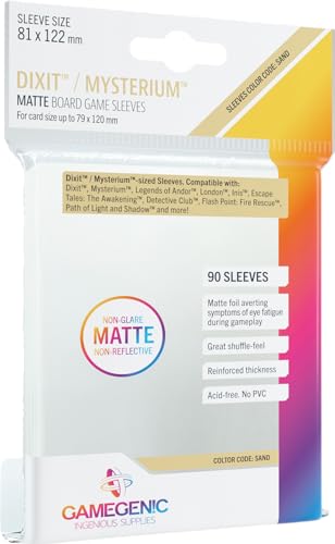 Asmodee Matte Card Sleeves 81x122 mm for Dixit & Mysterium - Pack of 90