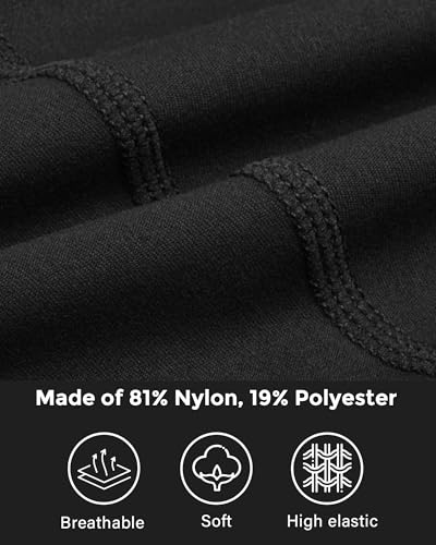 Girls Leggings with Pockets - Soft Stretch Athletic Pants, 12-13 Years / A1-Black