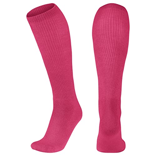 Compression Athletic Socks for Sports - Medium Hot Pink