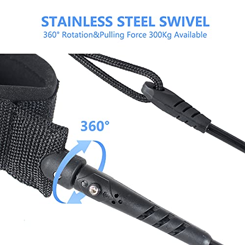 11ft Coiled Paddle Board Leash for Surfing & SUP Safety