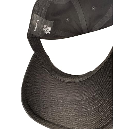 Adjustable Deep Crown Cotton Cap - Black One Size