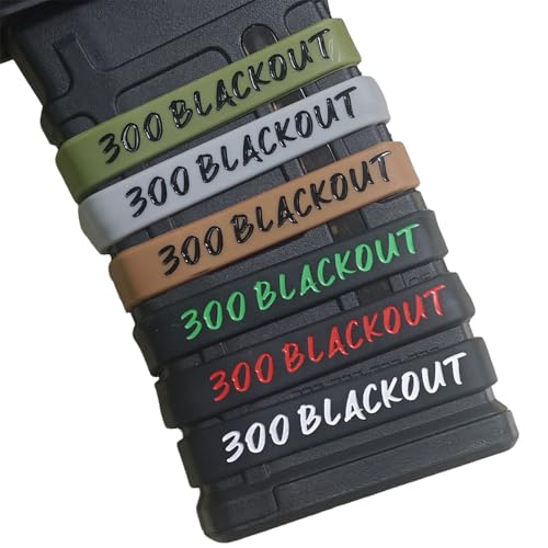 .300 Blackout Magazine Marking Bands - 12 Pack Black-Red